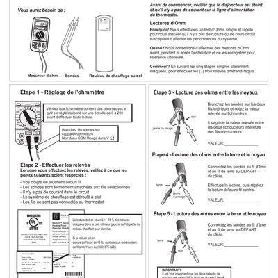 Environ™ Ohm Reading Guide (French)