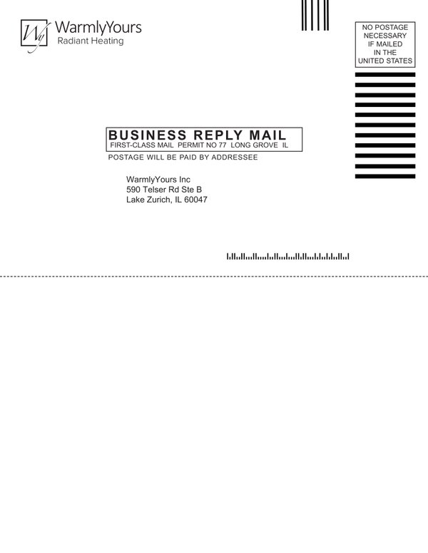 Cover for Environ™ Warranty Card (English)
