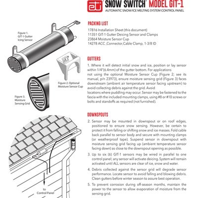 Gutter Sensor (GTR-SS) Installation Manual (English)