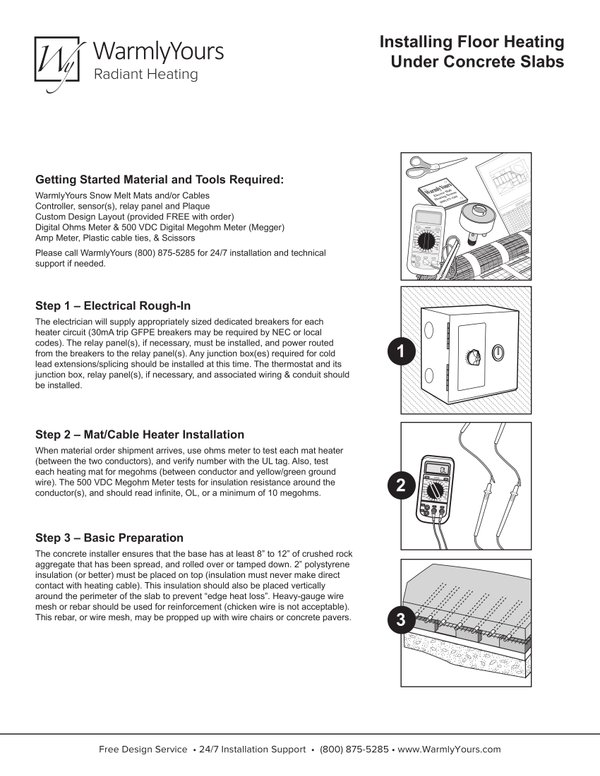 Cover for Installing Floor Heating Under Concrete Slabs Step by Step (English)
