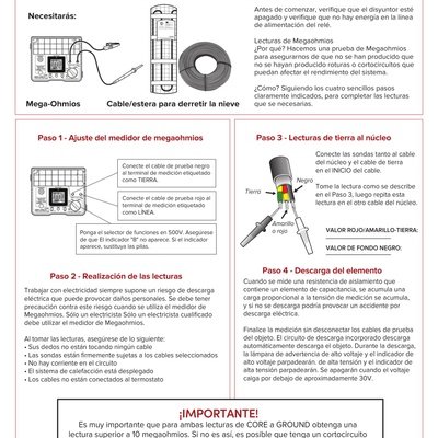 Instrucciones de lectura del Mega Ohm de fusión de la nieve (Spanish)