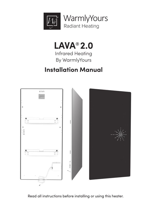 Cover for LEGACY - LAVA® Installation Manual (English)
