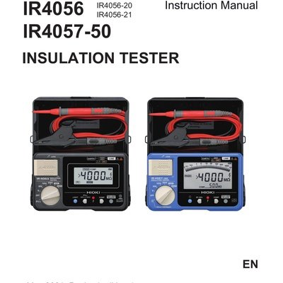 Mega Ohm Meter HIOKI IR4056 Instruction Manual (English)