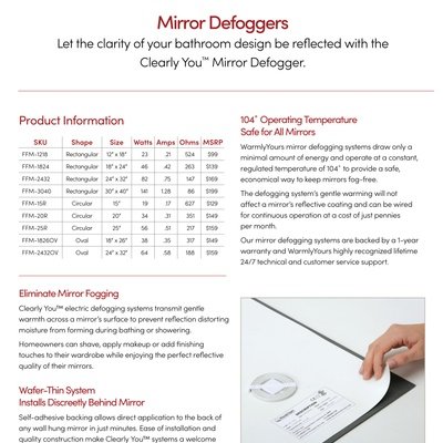 Mirror Defoggers Sell Sheet Canada (English)