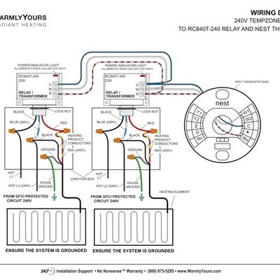 Nest Integration Multi 240V Wiring Diagram and Instructions (English)