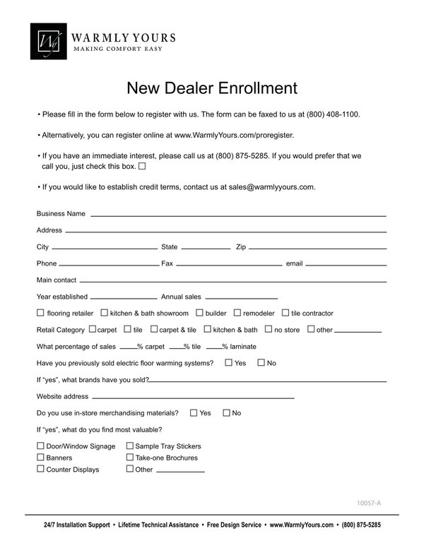 Cover for New Dealer Enrollment (English)