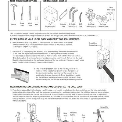 nSpiration Series Rough-in Kit-03 installation (2 conduits)