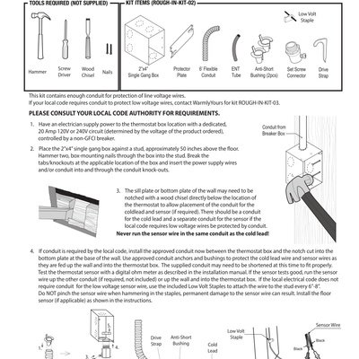 nSpiration Electrical Rough-in Kit Installation (Single Gang Box with Single Conduit) (English)