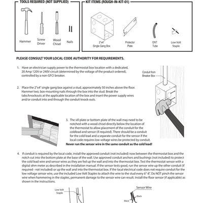 nSpiration Series Rough-in Kit-01 Installation (no conduit)