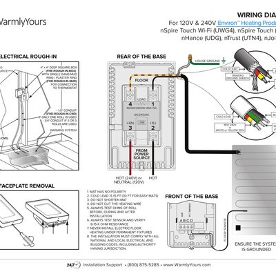 nSpiration Series Thermostat Environ Wiring Diagrams (English)