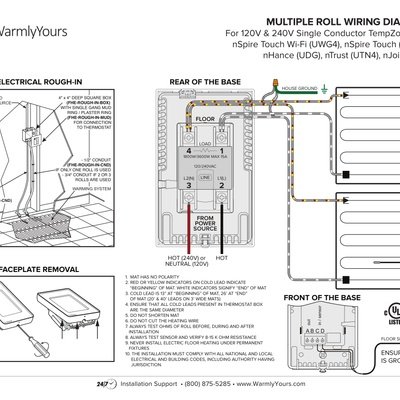 nSpiration Series Thermostat TempZone Single Custom Wiring Diagram (English)