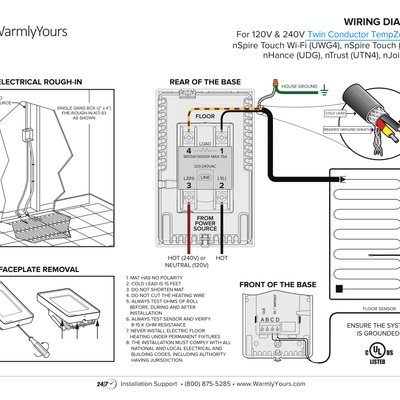 nSpiration Series Thermostat TempZone Twin Wiring Diagrams (English)