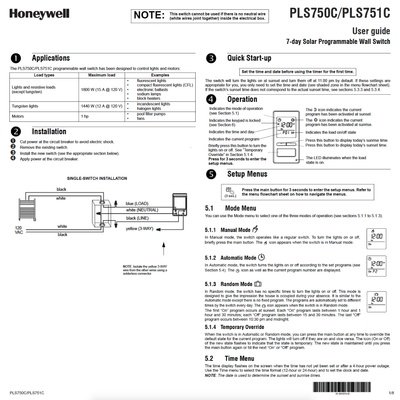 PLS750C Programmable Timer User Guide (English)