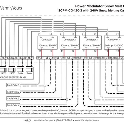 Power Modulator Snow Melt Control Wiring Diagram (English)