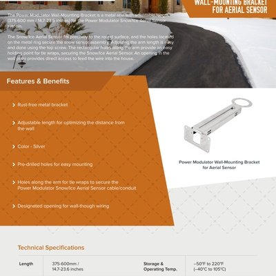Power Modulator Wall-Mounting Bracket for Aerial Sensor Spec Sheet (English)