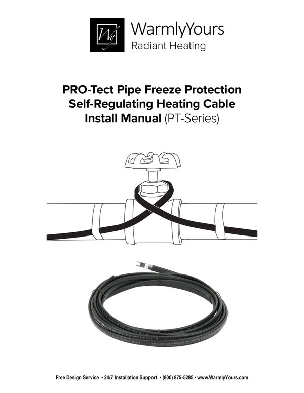 Cover for Pro Tect Pipe Freeze Protection Self Regulating Heating Cable Install Manual (English)