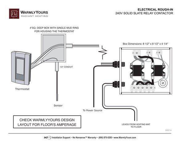 Cover for RC-40AMP Electrical Rough-In for 240 V Solid State Relay Contactor (English)