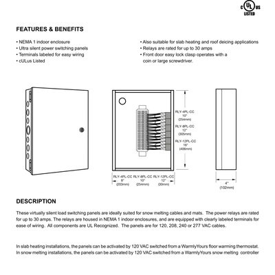 Relay Panels Spec Sheet (English)