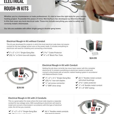 nSpiration Series Rough-in Kit Sell Sheet USA