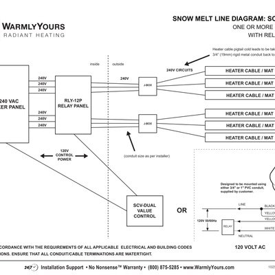 SCV-DUAL Line Wiring Diagram with Relay (English)