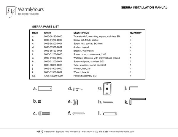 Cover for Sierra Installation Manual (English)