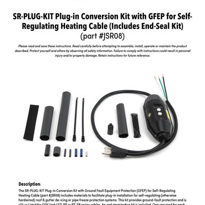 SR-PLUG-KIT Plug-in Conversion Kit with Ground Fault Equipment Protection (GFEP) Installation Manual (English)
