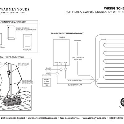 T1033-A Timer Wiring Diagram with Environ™ Round Lead 120V (Legacy) (English)