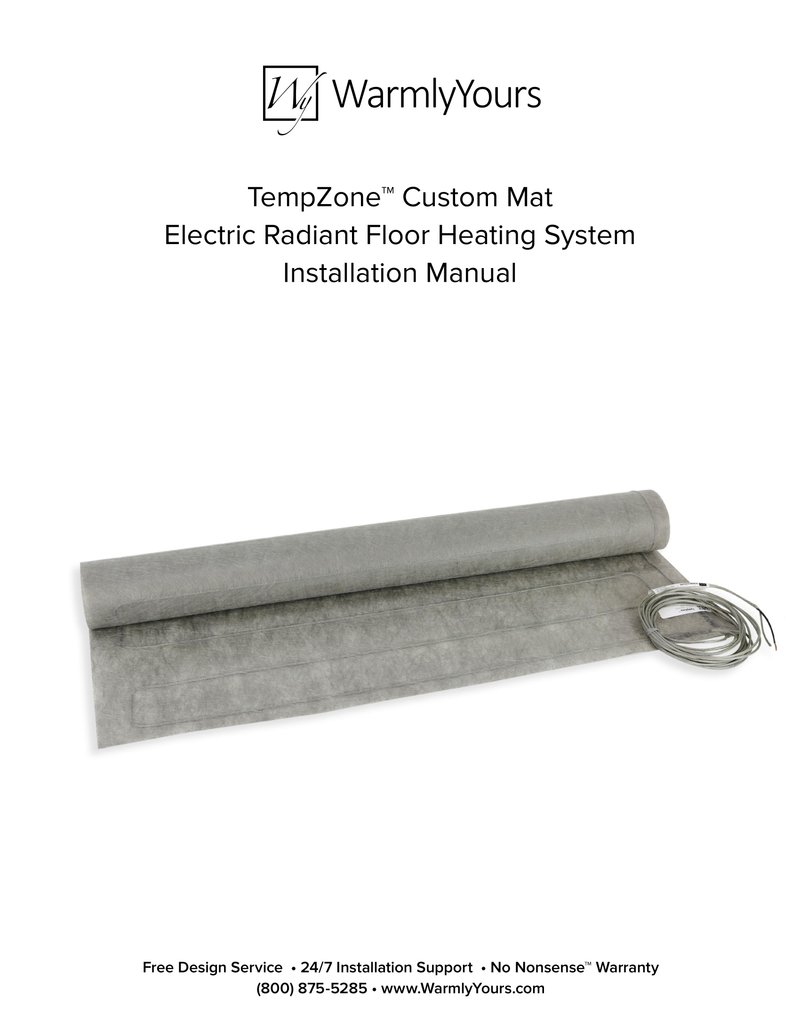 TempZone™ Custom or Standard Mat Installation Manual (English)