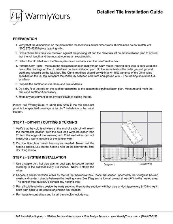 Cover for TempZone™ Detailed Tile Installation Guide (English)