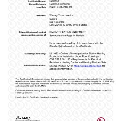 TempZone Ruler Cable cULus Listing Verification (English)