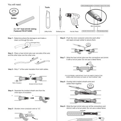 TempZone™ Solder Method Repair Instructions (Single) (English)