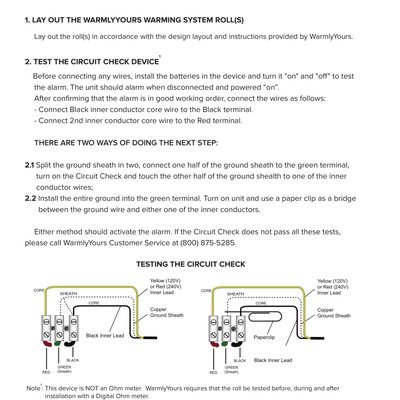 TempZone™ Twin Circuit Check Instructions (English)