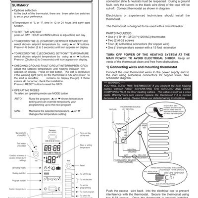 TH111GFCI-P SmartStat™ Installation Guide (Legacy) (English)