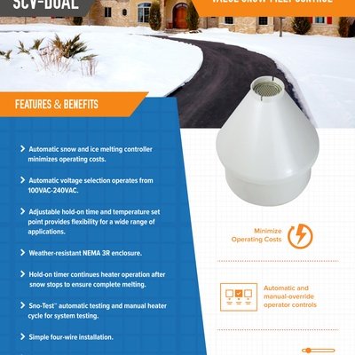 Value SCV-DUAL Snow Melt Control Sell/Specs Sheet (English)