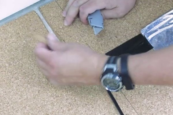 Creating channel for cold lead or floor sensor