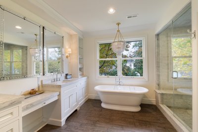 Creek Hill Master Bathroom installation from Michaelson Homes