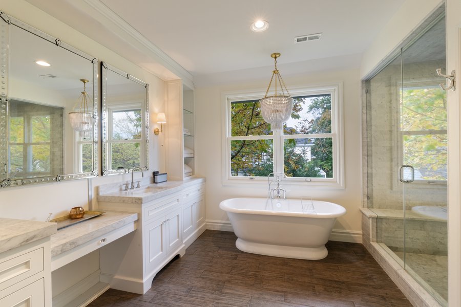 Creek Hill Master Bathroom installation from Michaelson Homes