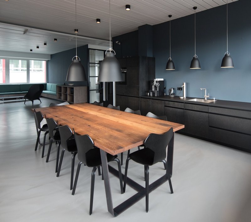 cropped Kitchen Lifestyle with Concrete Flooring