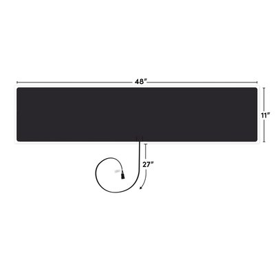 FeelsWarm® Countertop Heater Kit – 11ʺ x 48ʺ – Includes Heater, Plug-in Transformer, and Surface Prep Kit 