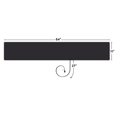 FeelsWarm® Countertop Heater Kit – 11ʺ x 64ʺ – Includes Heater, Plug-in Transformer, and Surface Prep Kit 