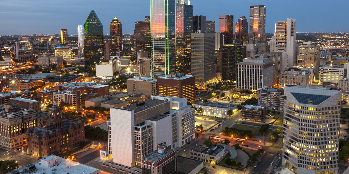 Dallas Skyline-Aerial View