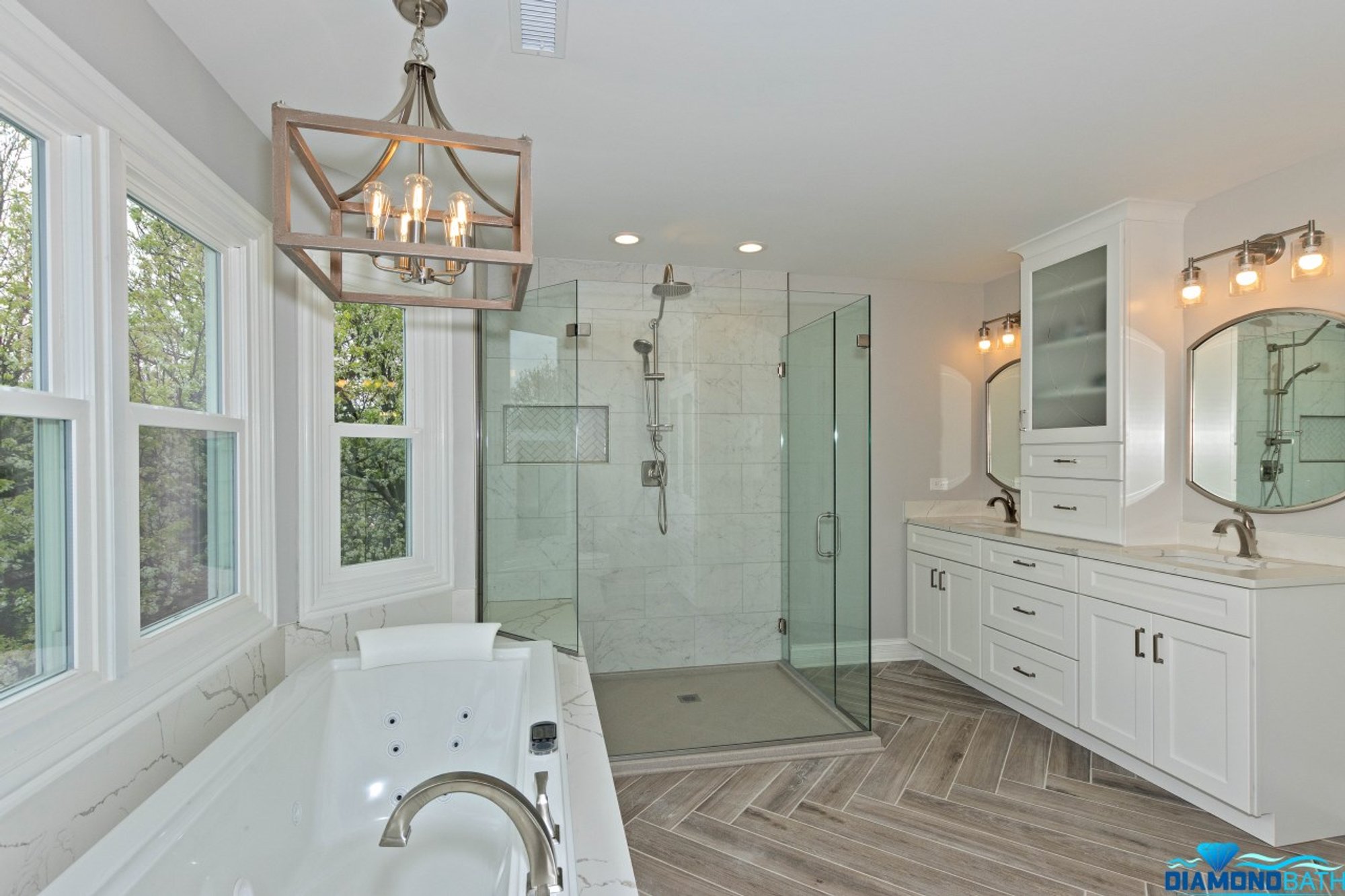 Diamond Bath Remodeling Master Bathroom shower and vanity