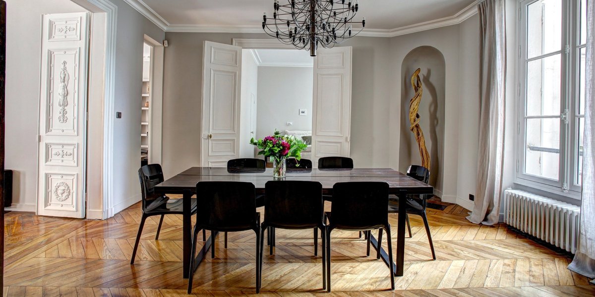 Dining Room with Hardwood Flooring