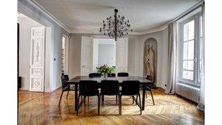 Dining Room with Hardwood Flooring