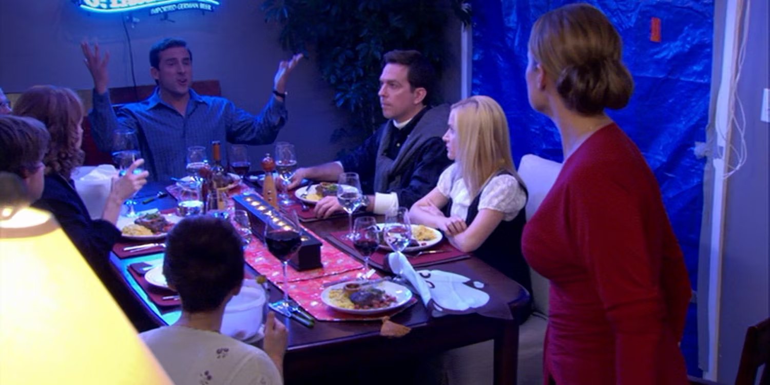 Dinner party episode of the office - for famous floorplan blog