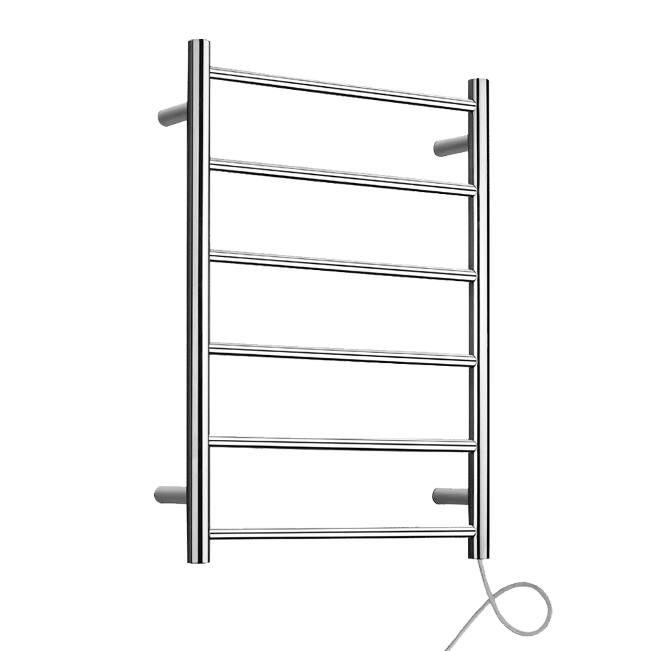 Towel Warmer Studio Plug-in 6-Bar Polished - Home Depot