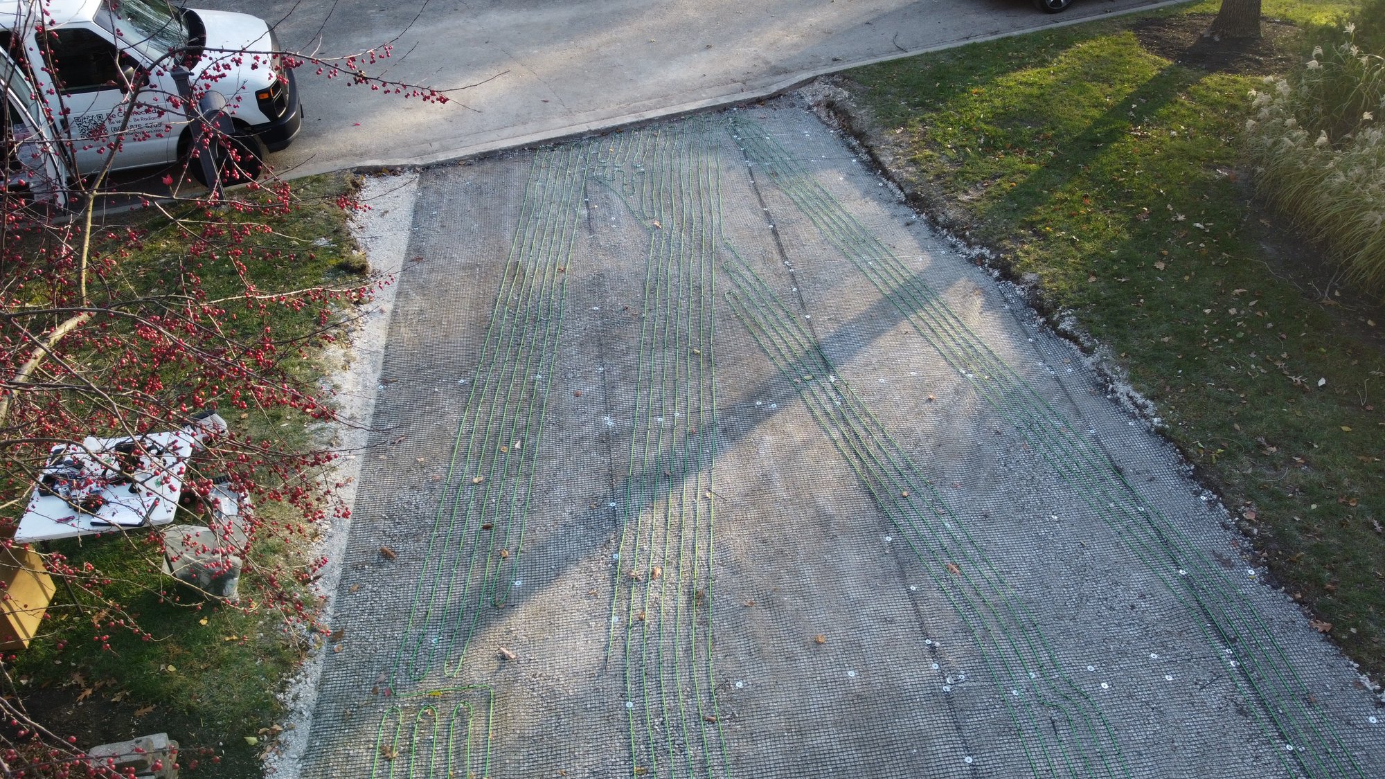 Heated driveway smart install with pavers (2)