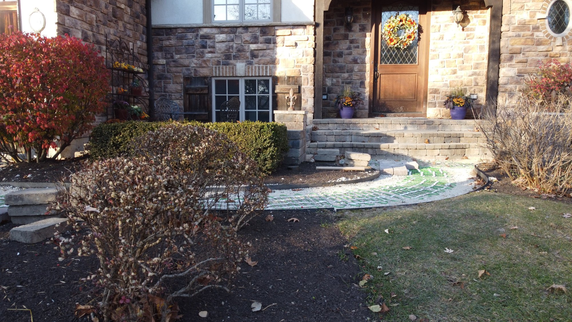 Heated driveway smart install with pavers (4)