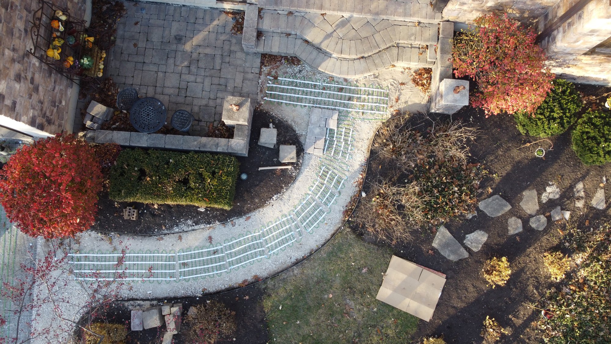 Heated driveway smart install with pavers (6)