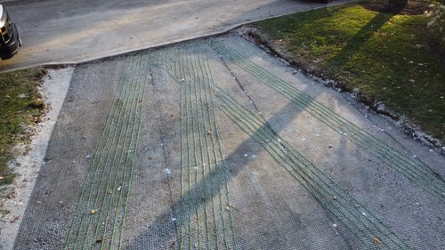 Heated driveway smart install with pavers (10)